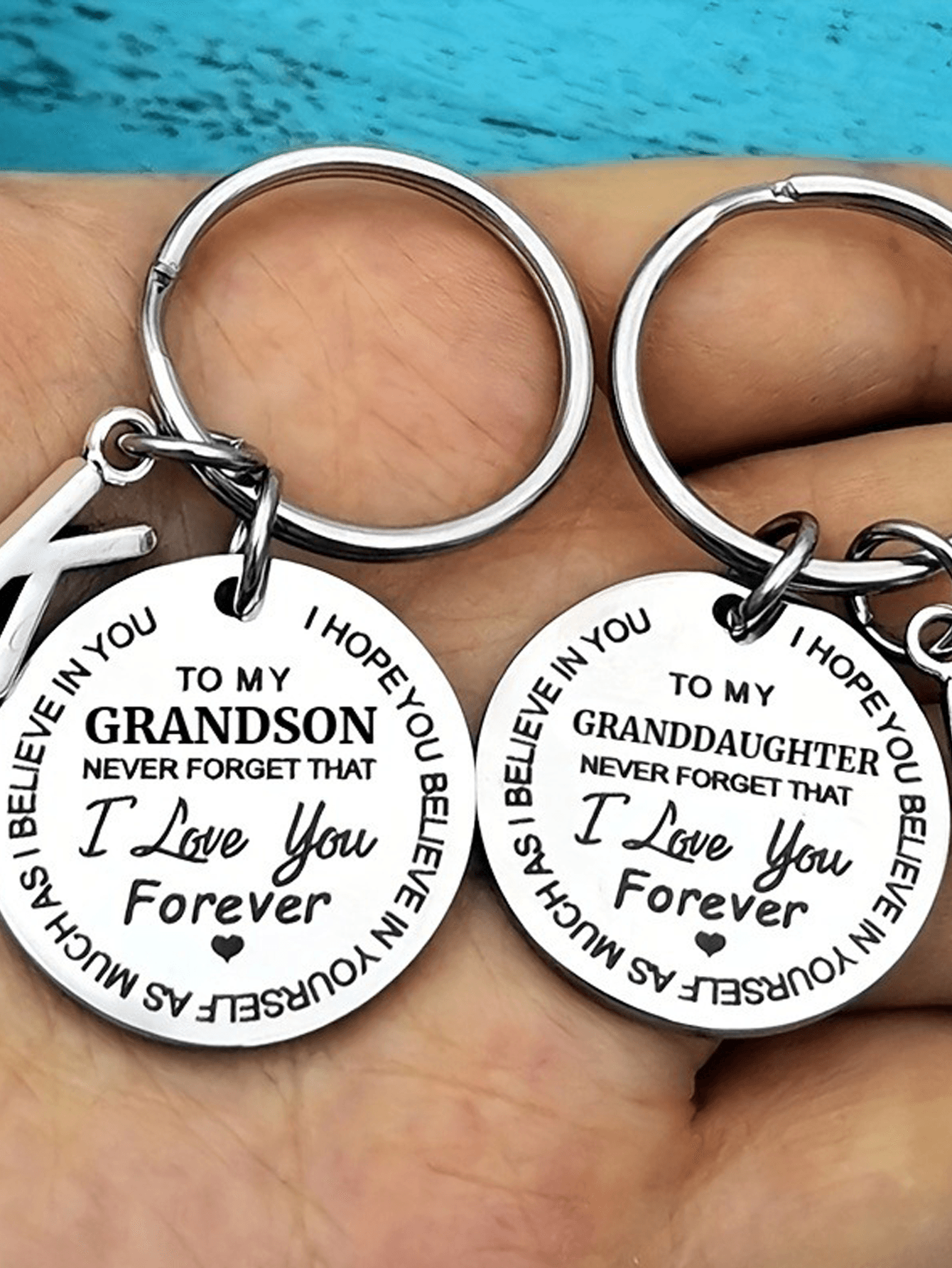 Stainless steel engraved keychain keyring/motivational gift